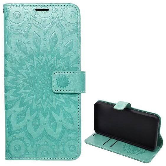 Gigapack Apple iPhone 16 Pro Max mandala mintás fliptok cián színű (GP-160208) (GP-160208)