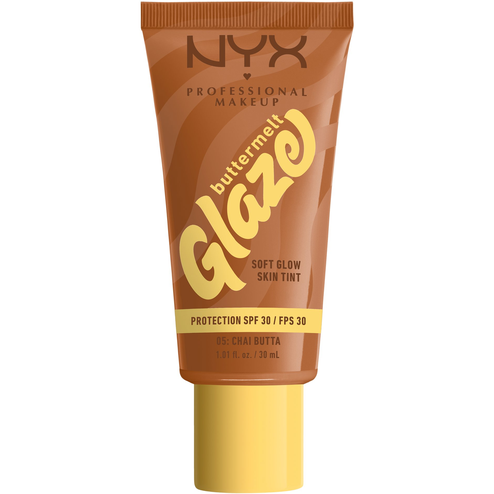 NYX PROFESSIONAL MAKEUP Buttermelt Glaze Soft Glow Skin Tint + SPF30, Chai Butta (800897266790)