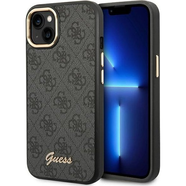 Guess Metal Camera Outline Apple iPhone 14 Plus Tok - Fekete/Mintás (GUE2103)