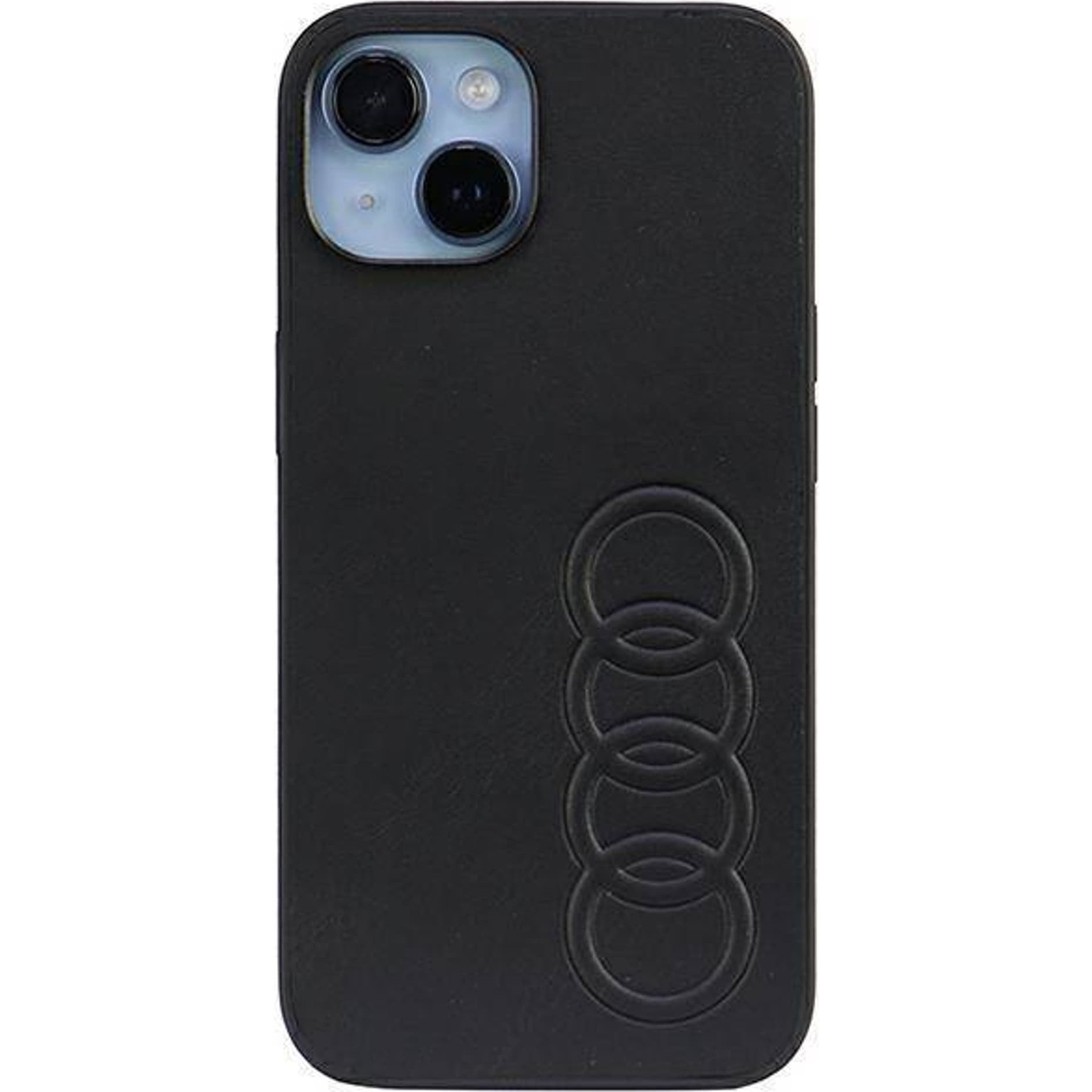 Audi Synthetic Leather Apple iPhone 13 / 14 / 15 tok, fekete (AU-TPUPCIP14-TT/D1-BK)