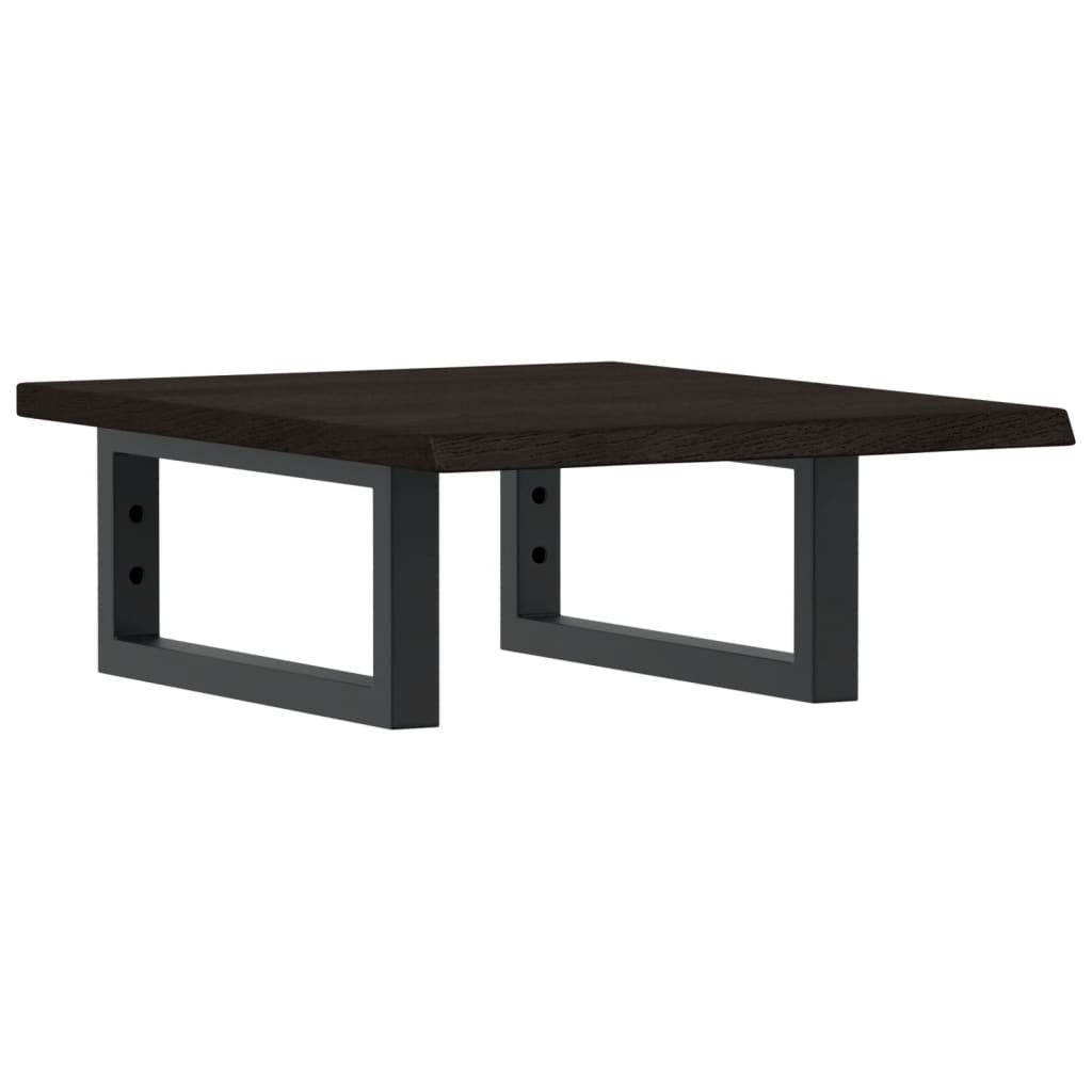 acél és tömör tölgyfa falra szerelhető mosdópolc (3302573)