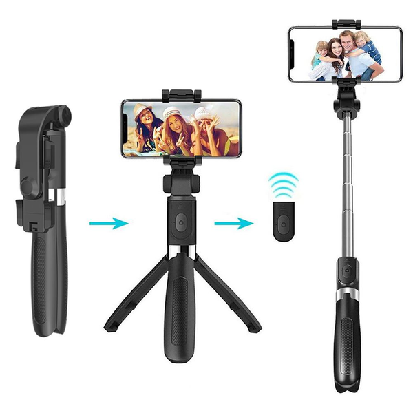 Selfie stick Media-Tech MEDIA-TECH 2in1 SELFIE TRIPOD - Uchwyt do selfie i statyw biurkowy 2 w 1 z pilotem Bluetooth