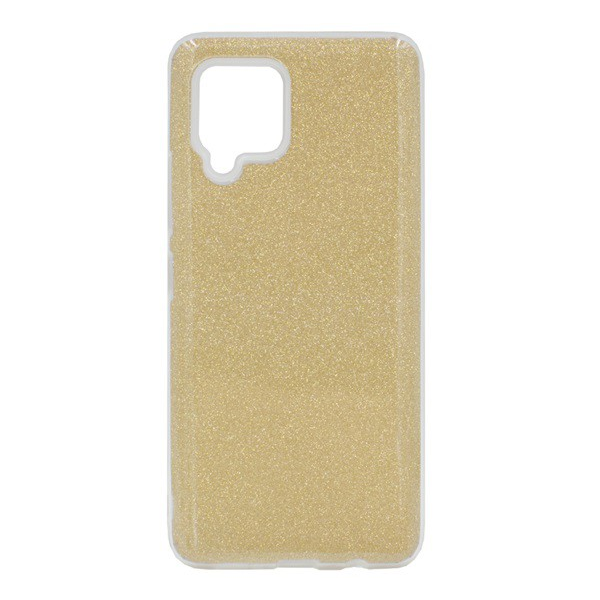 Szilikon telefonvédő (műanyag belső, csillogó hátlap) ARANY [Samsung Galaxy A42 5G (SM-A425F)] (5996591031750)