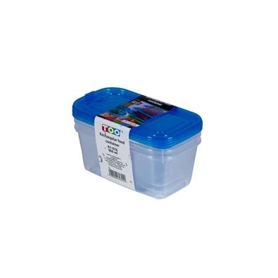 TOO 3db-os téglatest alakú ételtároló doboz szett 960ml-es (KT-078) (KT-078)