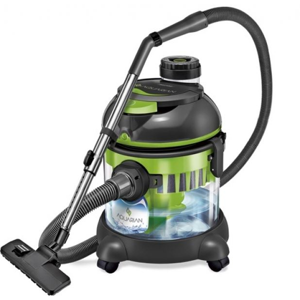 Прахосмукачка MPM, Сухо-мокър воден филтър, 7 л, Черен/Зелен