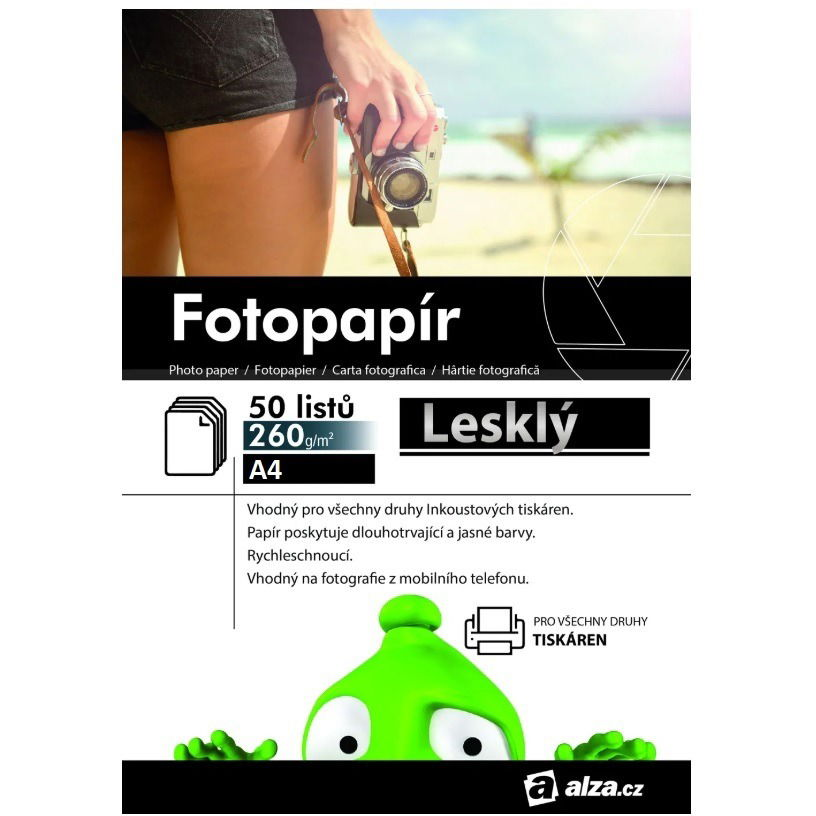 Alza fotópapír A4, 260g, fényes (56021)