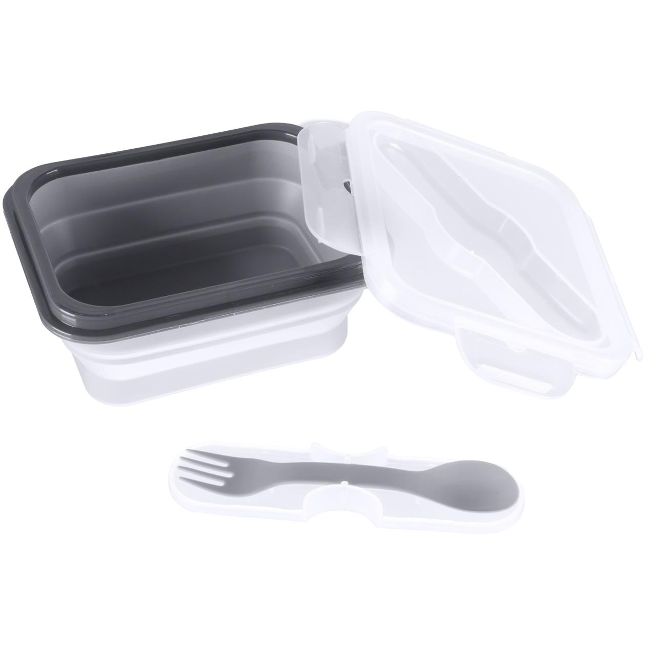 Zopa Kis uzsonnásdoboz evőeszközökkel Dove Grey (8595114461288)