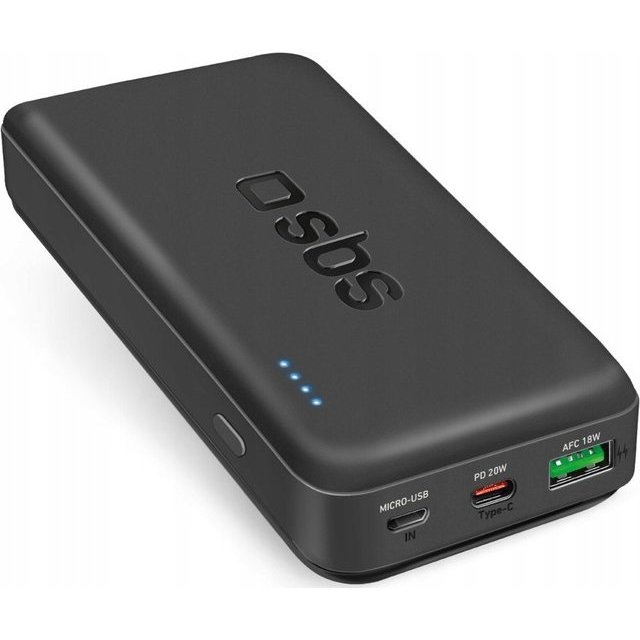 SBS PowerBank 20000mAh PD 20W fekete (8018417448072)