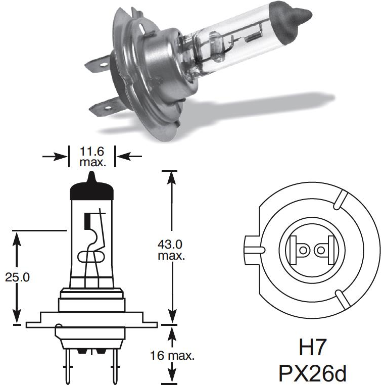 Lucas H7 55W PX26d (LL477)