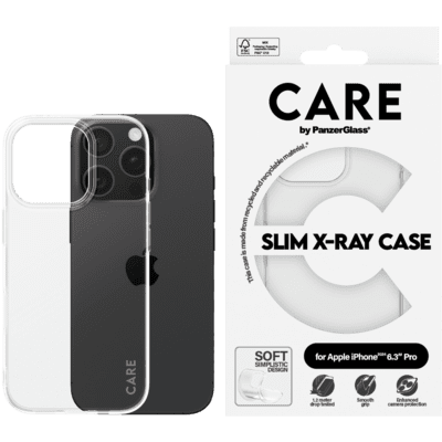 PanzerGlass CARE by PG TP X-Ray Soft B iPhone16P 6.3 mobiele telefoon behuizingen Hoes Transparant