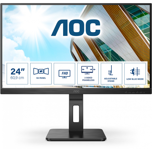AOC P2 24P2QM 23,8" Full HD VA монитор, черен