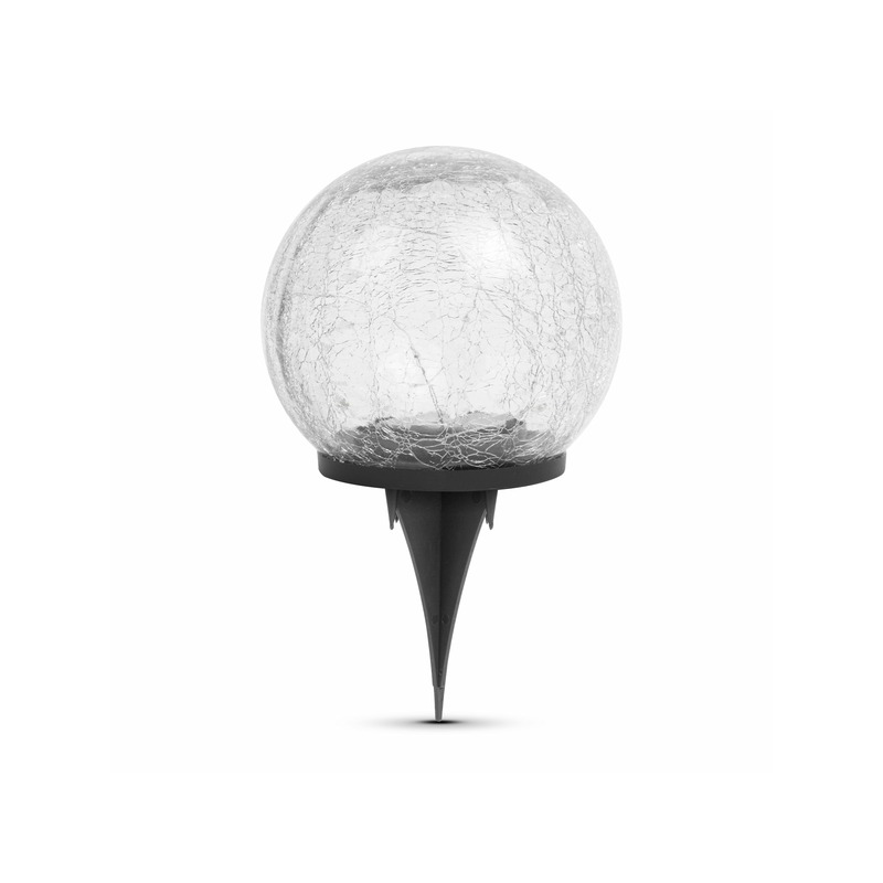 Garden of Eden 11760A Leszúrható kerti szolár üveggömb 10cm - Meleg fehér (11760A)