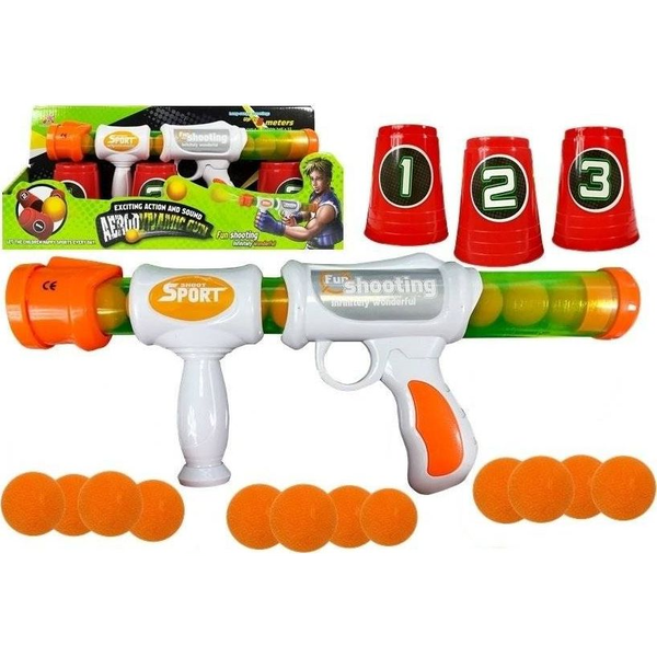 Lean Toys Puha Golyós Puska Gyakorold A Célpont Csészéket