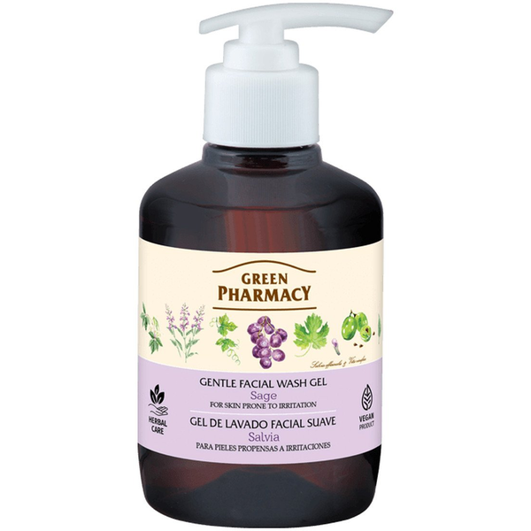 Green Pharmacy Delikatny Żel do Mycia Twarzy Szałwia do Skóry Podrażnionej 270ml
