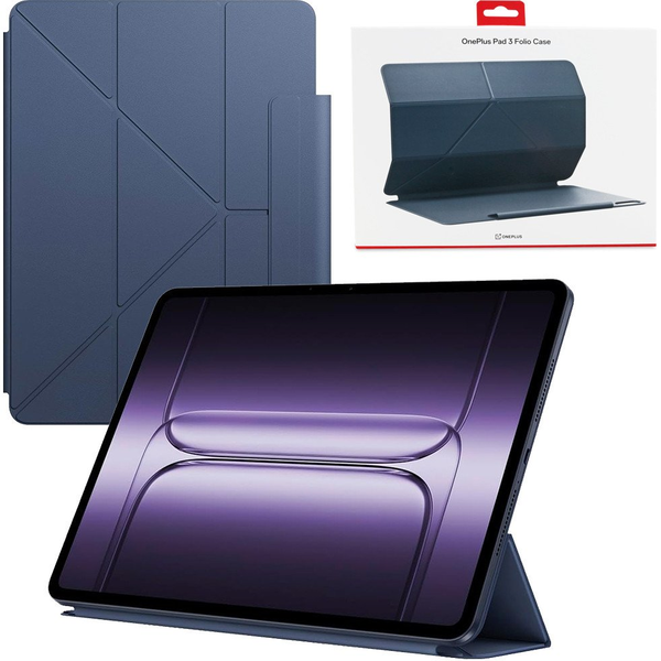 Pouzdro OnePlus Folio Case modré s klopou uzavíratelné na OnePlus Pad 3