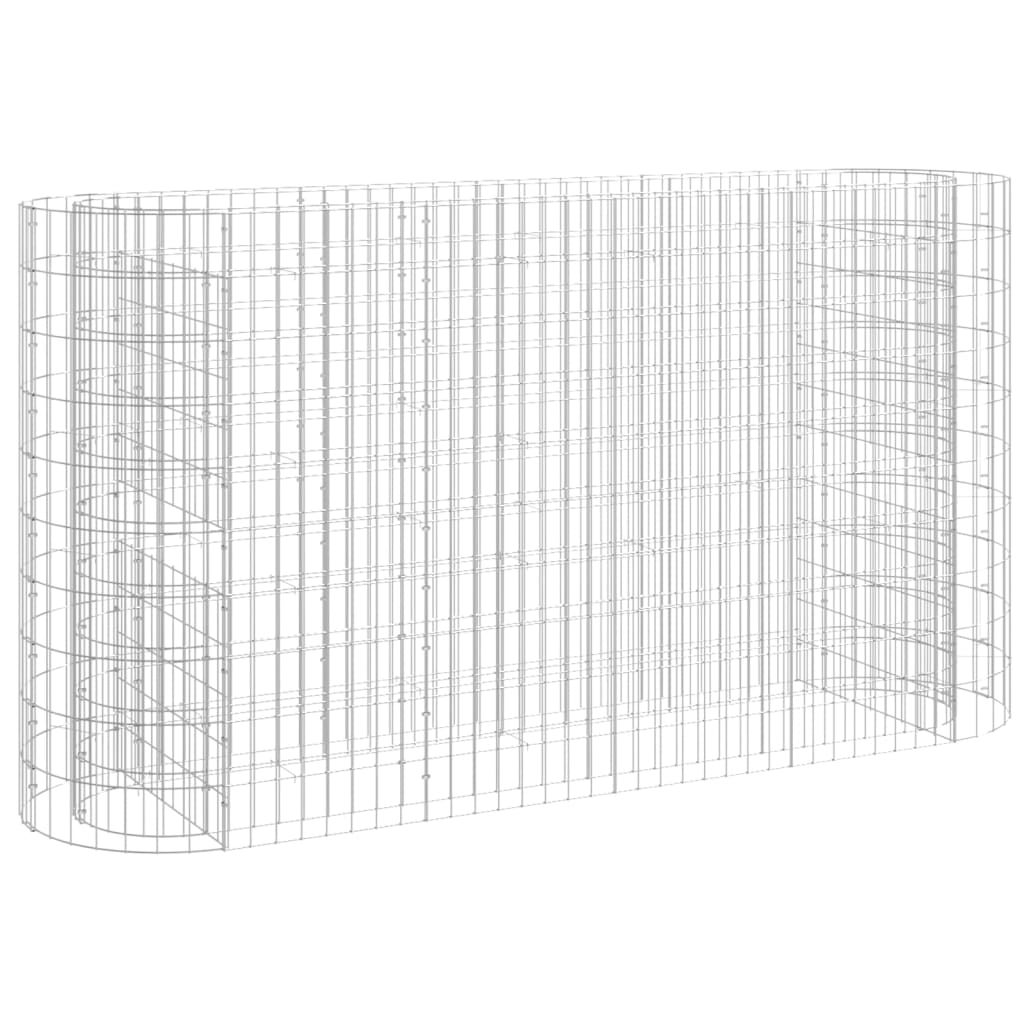 horganyzott vas gabion magaságyás 190x50x100 cm (152033)