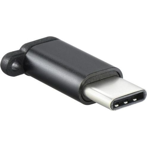 Haffner PT-4587 Micro USB/Type-C fekete töltő adapter (40372)