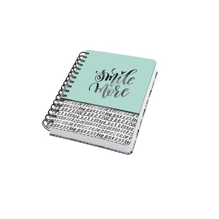 Siegel Jolie Curly Mint 120 lapos 168x215mm pontrácsos spirálfüzet - Mintás (JN623)