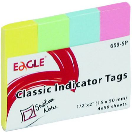 Oldaljelölő EAGLE 652-5P Papír Pasztell Vegyes Szín 4x25 Lap (233797)