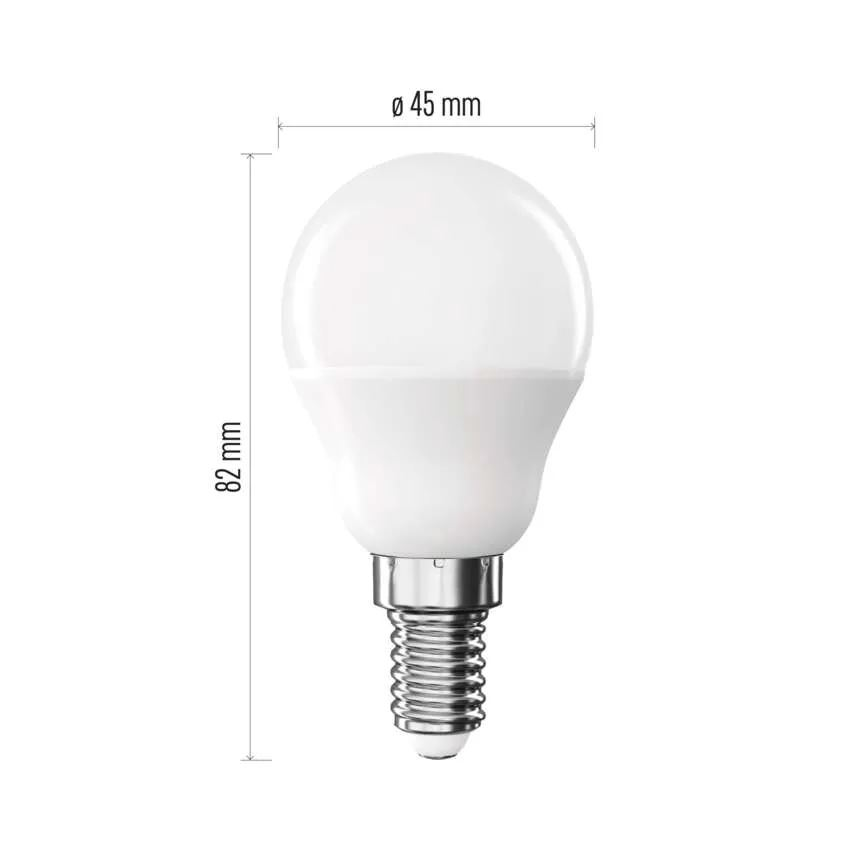 Emos Classic Mini Globe / E14 / 6,5W (60W) / 806lm természetes fehér LED izzó (ZQ1E43) (ZQ1E43)