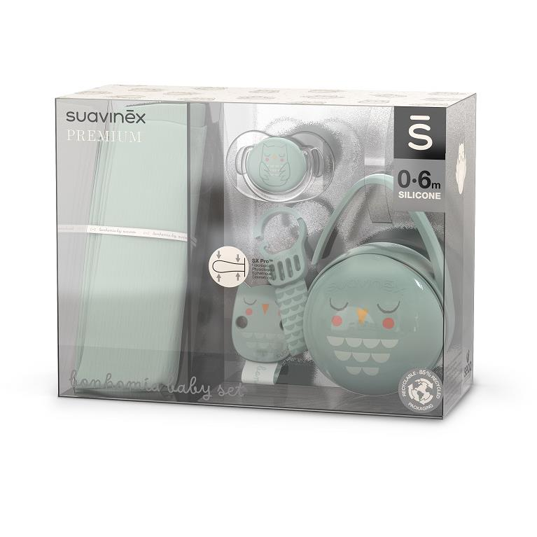 Suavinex Baby ajándékkészlet Bonhomia - zöld (8426420080736)