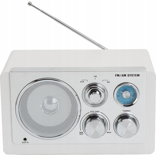 Denver TR-63W Asztali rádió AM, FM AUX Fehér