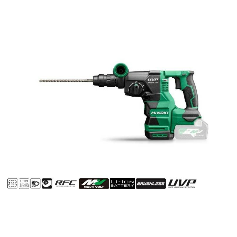 Hikoki akkus fúrókalapács DH3628DC-W2Z MultiVolt 36V alapgép (DH3628DCW2Z)