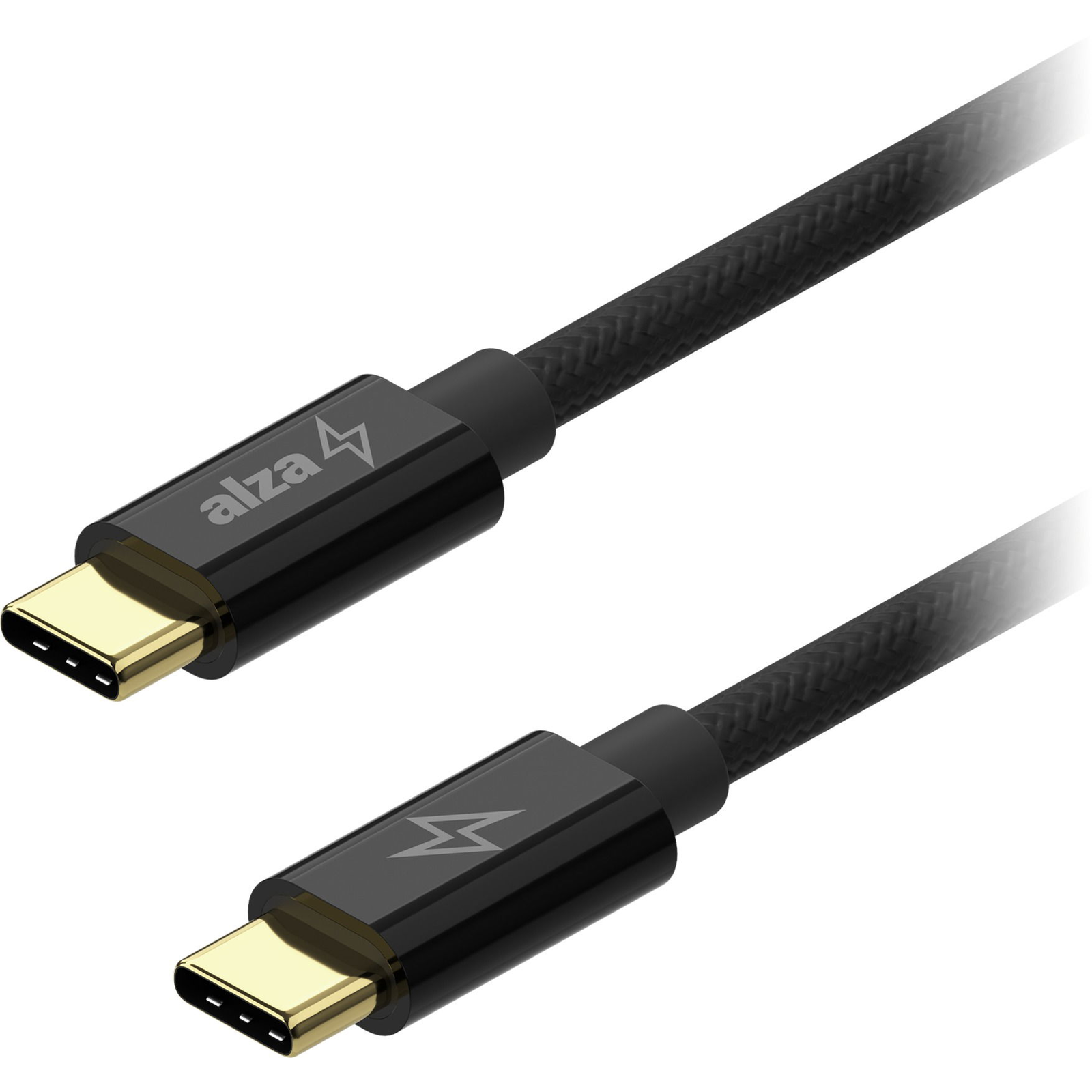 AlzaPower CompactCore USB-C to USB-C 2.0, 100 W, 1 m - fekete (APW-CBTC2001CB)