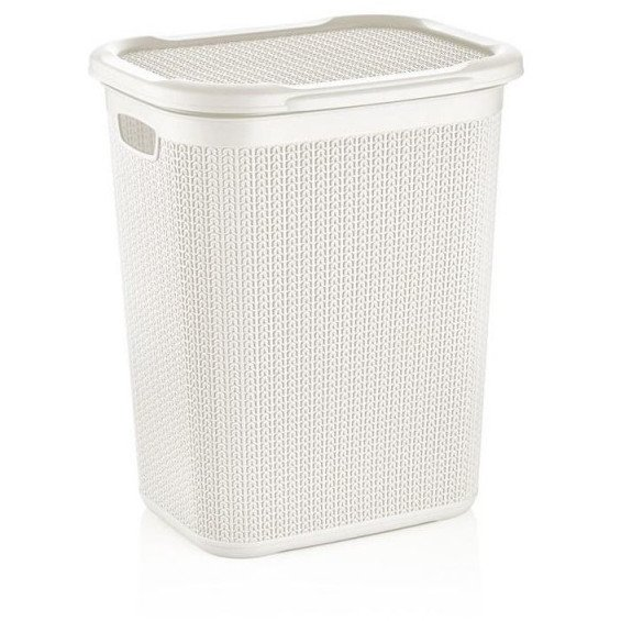 LAUNDRY BASKET 50L KNIT M-079 WHITE
