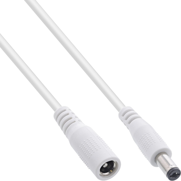 InLine B-26802E electriciteitssnoer Wit 2 m 5.5 x 2.1 mm