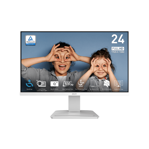 MSI Pro MP2412W компютърен монитор 60,5 см (23.8") 1920 x 1080 пиксела Full HD LCD Бяла