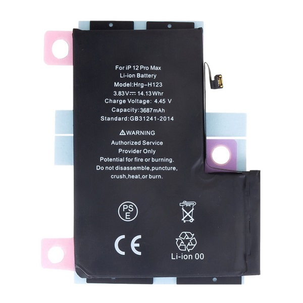 Akku 3687mAh LI-ION (Apple A2466 kompatibilis) Apple iPhone 12 Pro Max "Gigapack csomagolás" (GP-138262)