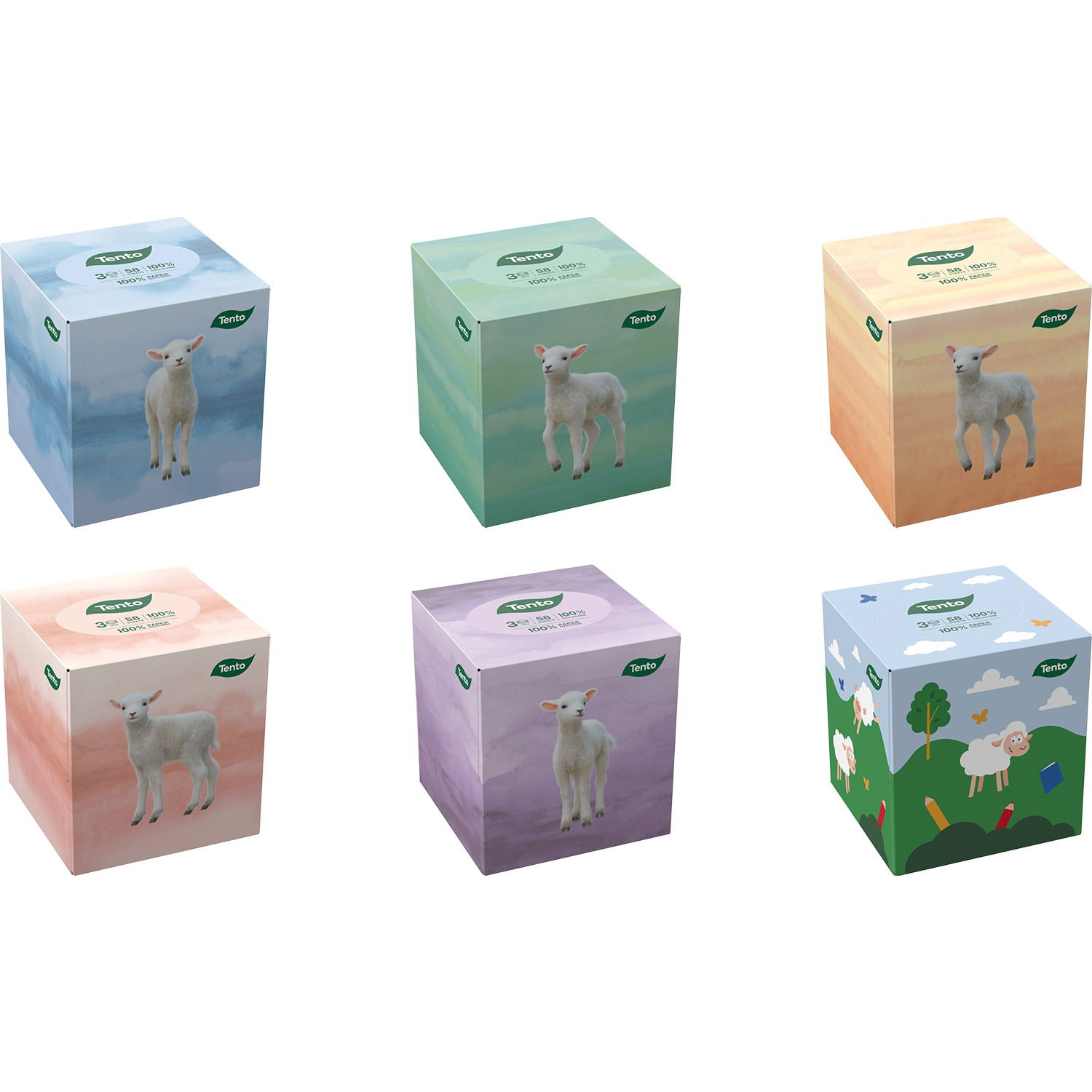 TENTO Cube box 58 db, vegyes színek (8581010005619)