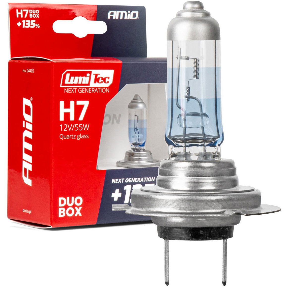 AMIO Izzó, H7, 12 V, 55 W, PX26d, +135%, 2 db (9900175AK)