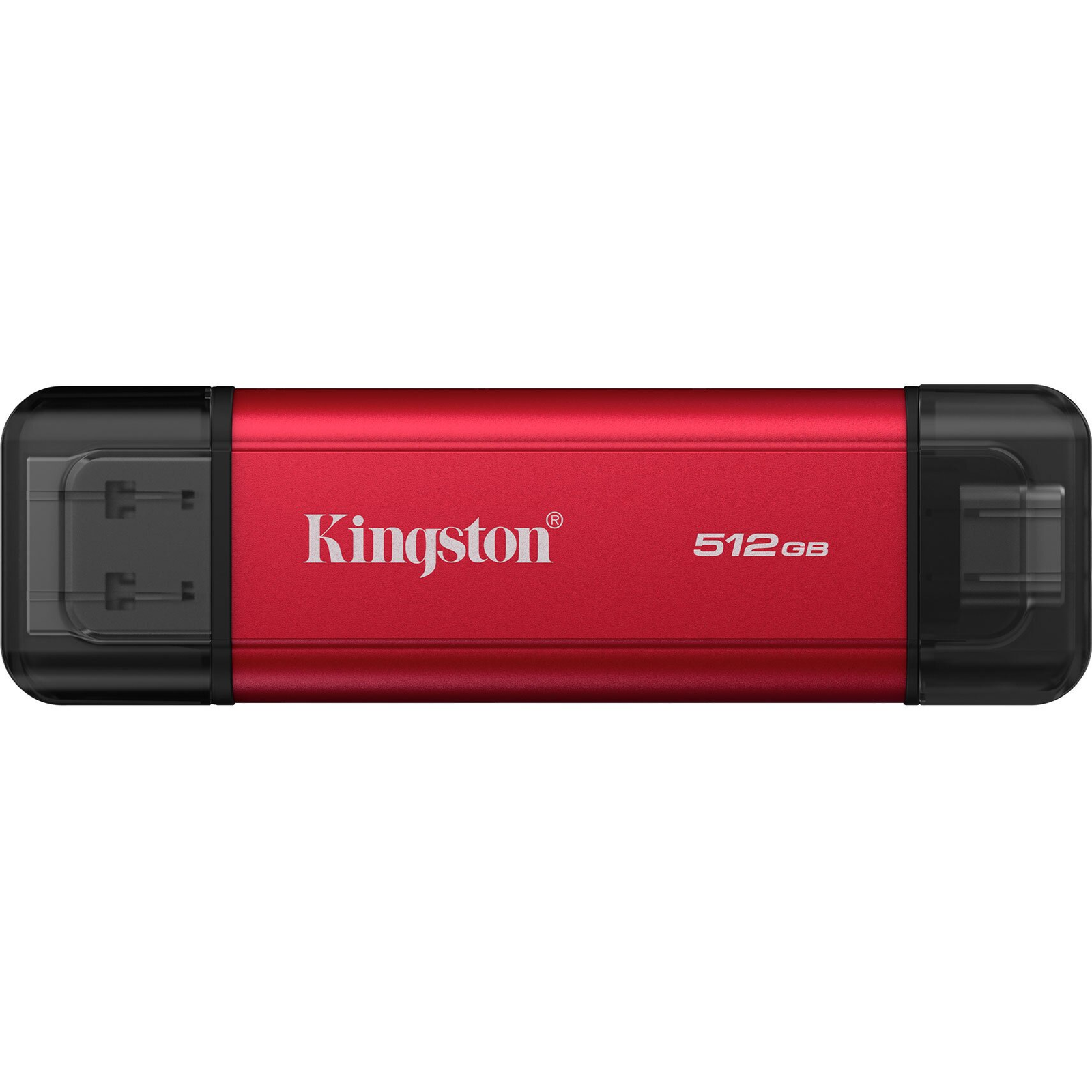 Kingston Technology Dual Portable 512 GB USB Type-A / USB Type-C 3.2 Gen 2 (3.1 Gen 2) Fekete, Vörös