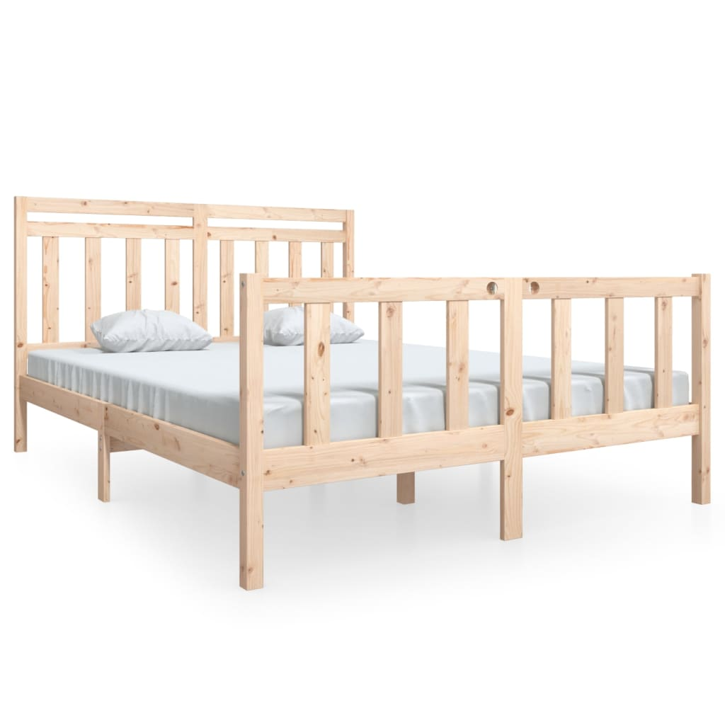 tömör fa ágykeret 150 x 200 cm (5FT King Size) (3100963)