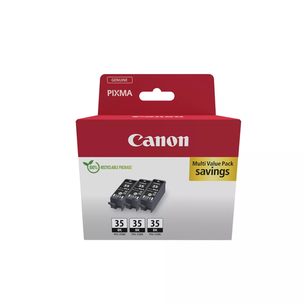 3-pack NOVÝ inkoust PGI-35BK PGI35BK 1509B028 CANON Pixma IP100 IP100V