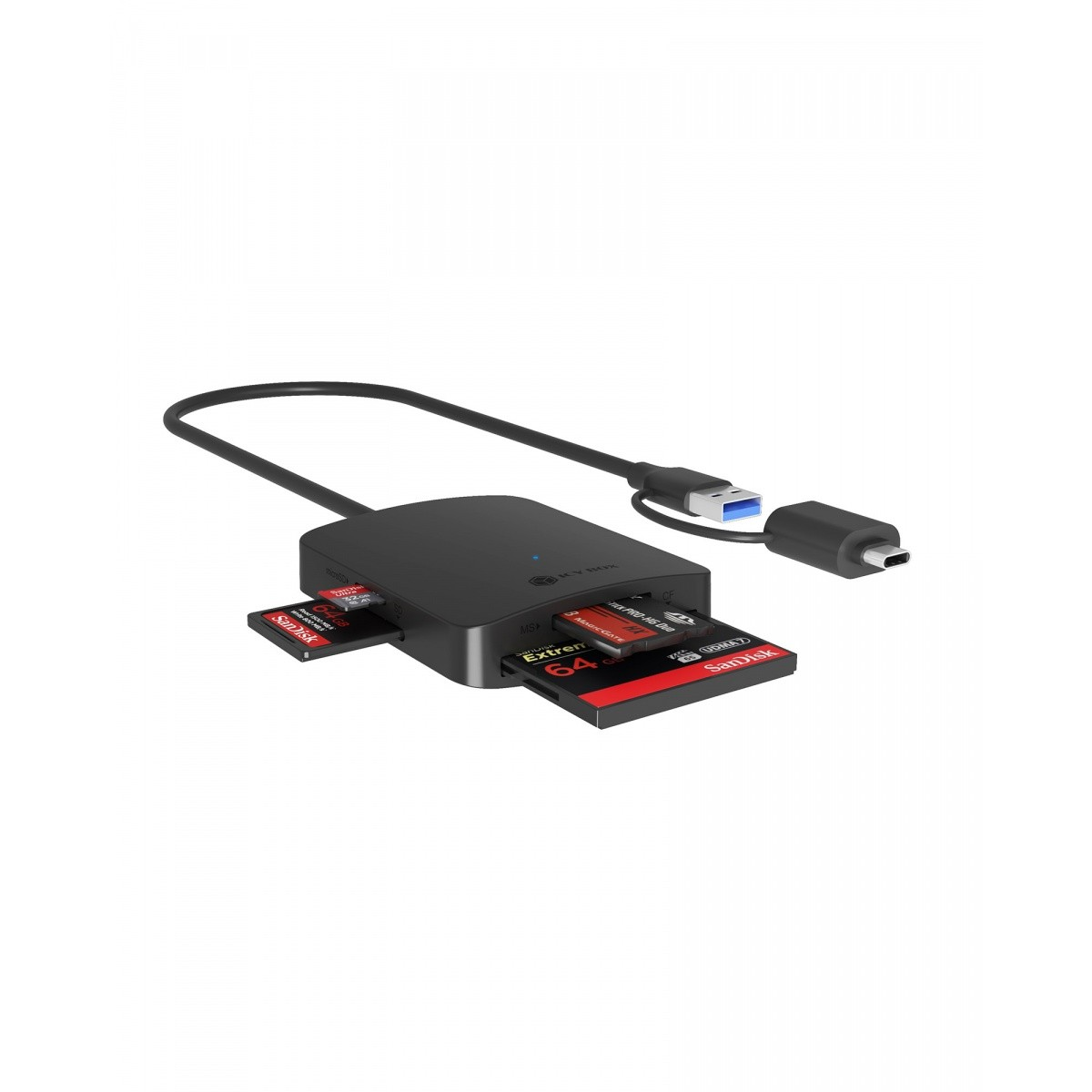 Icy Box IB-CR302-CU3 4in1 Multi USB 3.2 Gen1 Külső kártyaolvasó (IB-CR302-CU3)