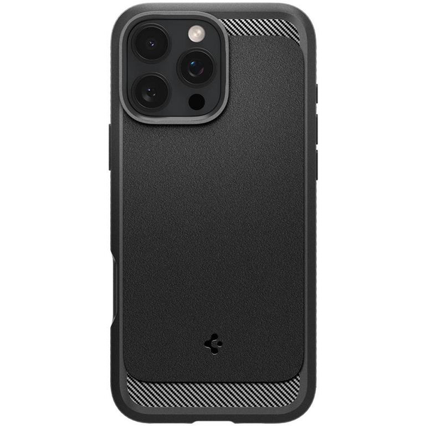Spigen Rugged Armor MagSafe Matte Black iPhone 16 Pro tok