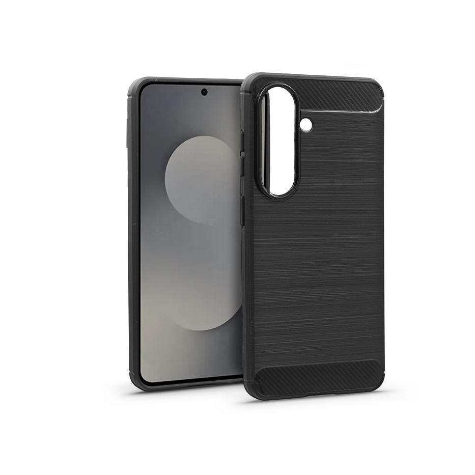 Haffner Carbon szilikon tok - Samsung SM-S942 Galaxy S26 - fekete (HF432828)
