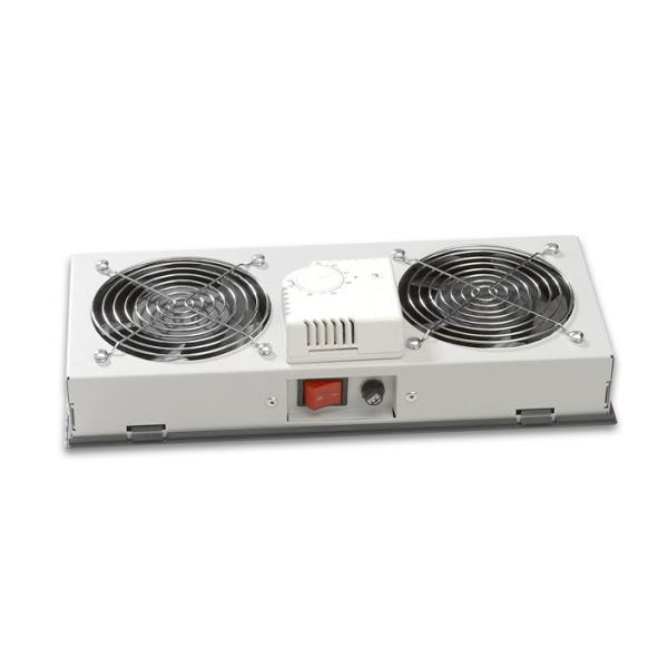 Lande 2 modulos ventilátor egység termosztáttal szürke (LN-FAN-THM-2FWMIP-LG) (LN-FAN-THM-2FWMIP-LG)