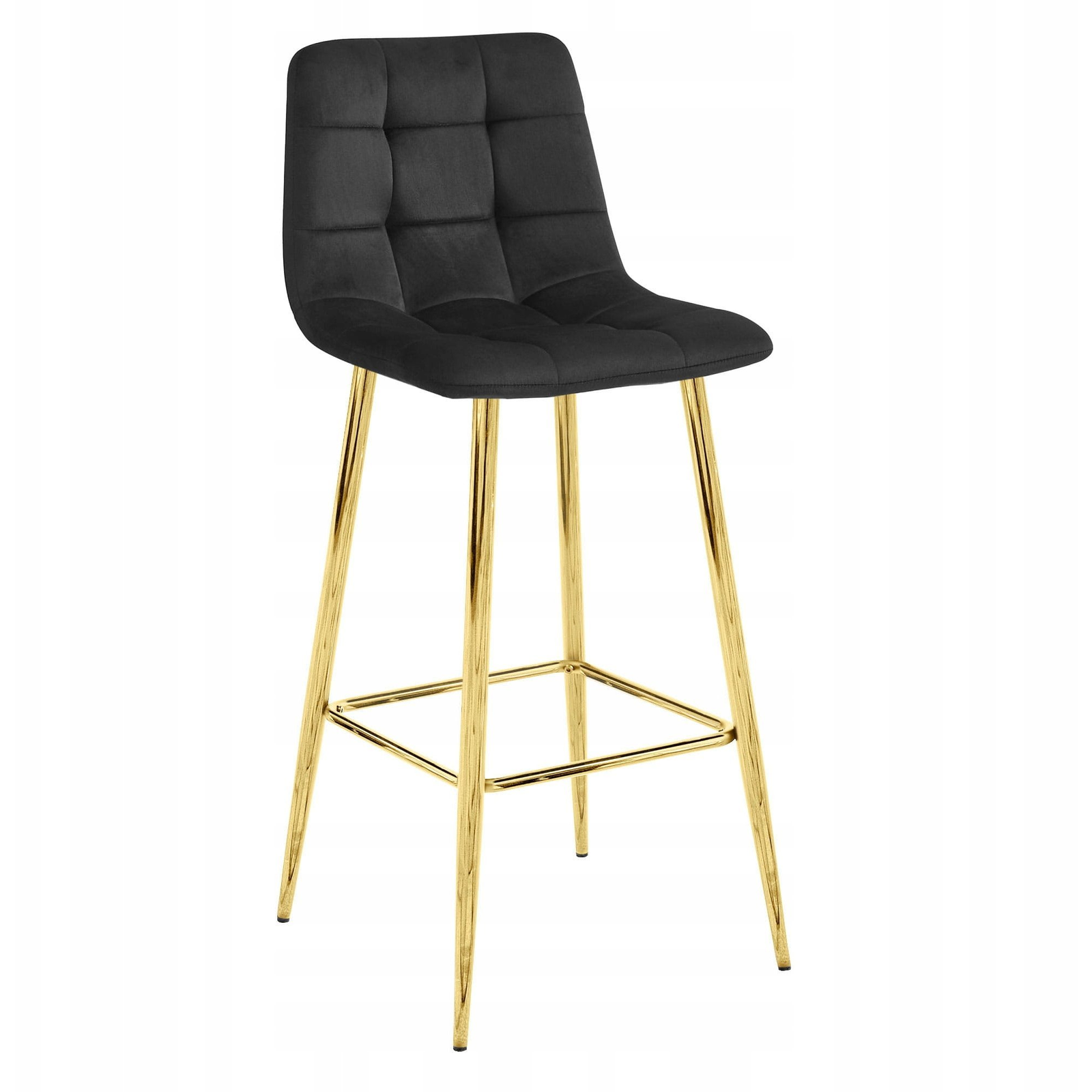 Hocker ARCETO - Fekete Bársony / ARANY Lábak x 4 (model_3957_4-ARCETO-MODY85)