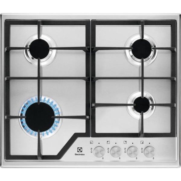 Electrolux KGS6426SX Acciaio inox Da incasso 59 cm Gas 4 Fornello(i)
