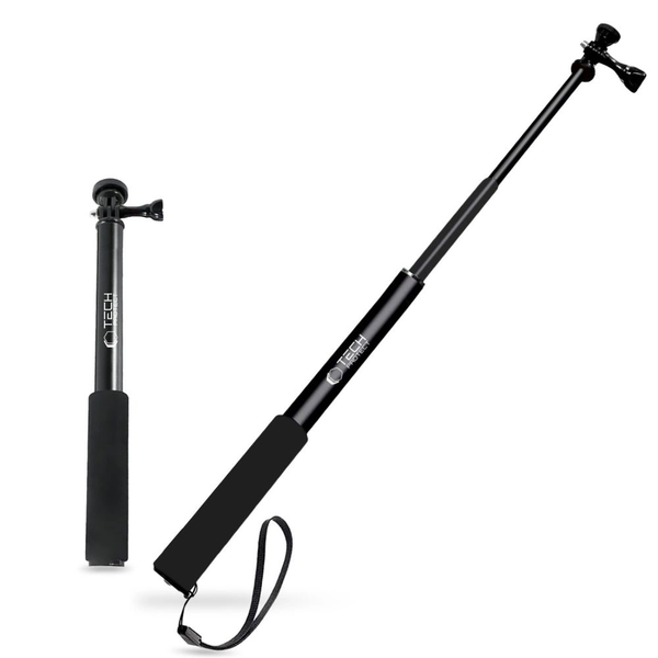 Selfie tyč Tech-Protect hliníková černá nastavitelná 30-93 cm