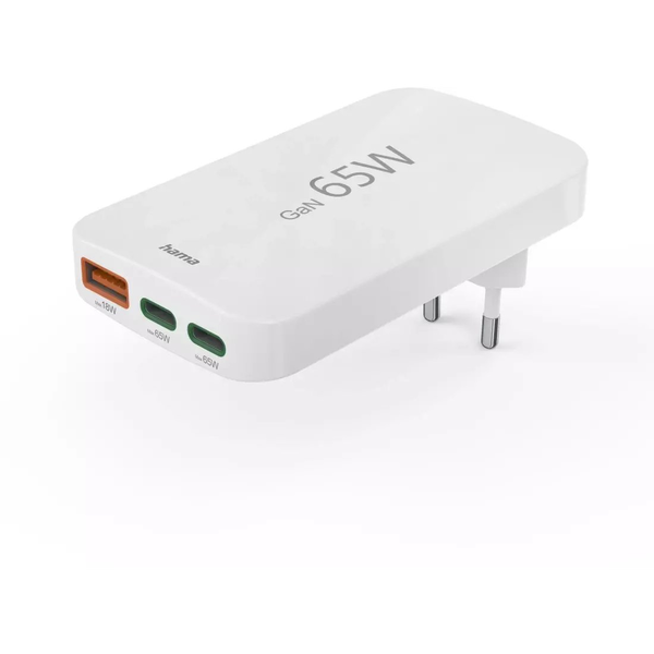 Hama 00125144 oplader til mobil enhed Headset, Laptop, Strømbank, Smartphone, Tablet Hvid Vekselstrøm Hurtig opladning Indendørs