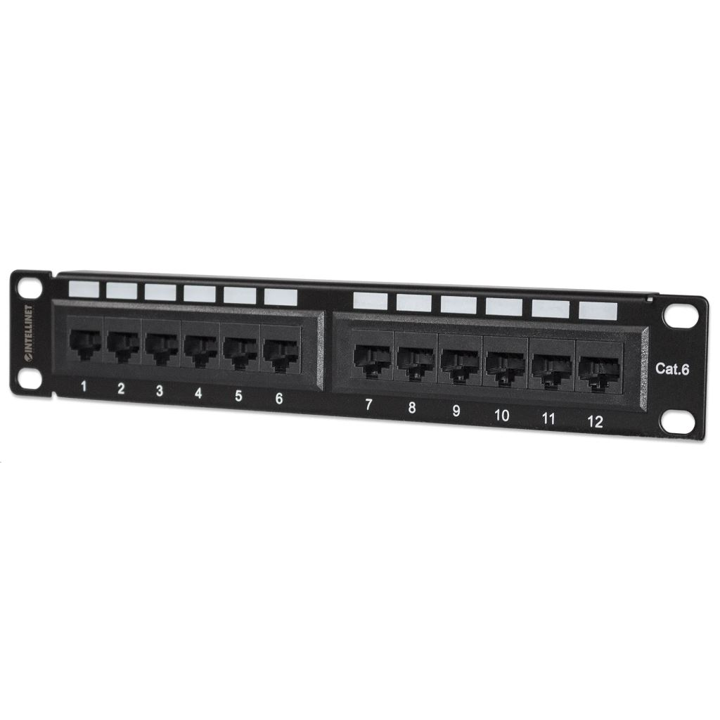 Intellinet UTP patch panel 12 port CAT6 1U 10