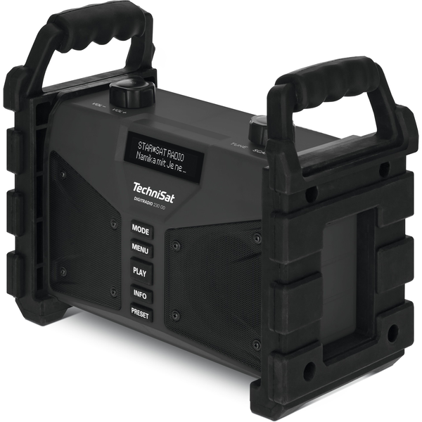Радио TechniSat Digitradio 230OD, преносимо, DAB+, Bluetooth, USB, Music Streaming, LCD екран, защита от прах и вода, черно