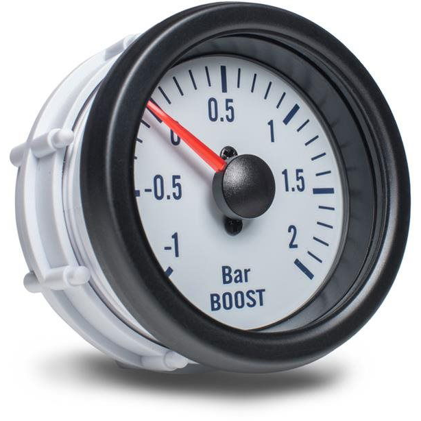Auto Gauge, turbó nyomásmérő, fehér (AGTBOW-12BAR)