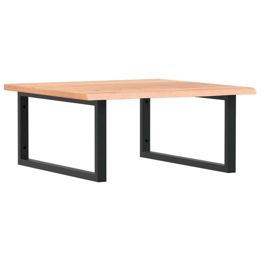 acél és tömör tölgyfa falra szerelhető mosdópolc (3302641)