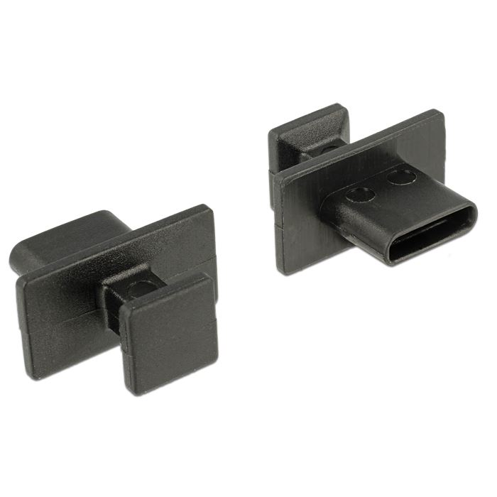 Delock USB-C porvédő kimenethez nagy fogantyúval 10 db fekete (64015) (DL64015)